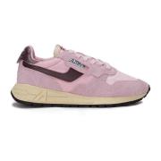 Autry Låga Sneakers med Logotypdetalj Pink, Dam