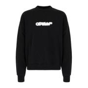 Off White Stiligt Sweatshirt för Män och Kvinnor Black, Herr