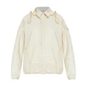 Moncler Vit Huva Jacka med Fickor White, Dam