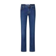 Jacob Cohën Slim Fit Jeans med broderade fickor Blue, Herr