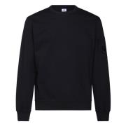 C.P. Company Blå Crewneck Sweatshirt med Linsficka Blue, Herr