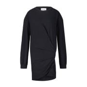 Isabel Marant Asymmetrisk Bomulls Sweatklänning Black, Dam