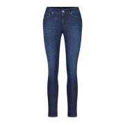 Dondup Förstörda Skinny Jeans med dragkedja Blue, Dam