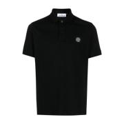 Stone Island Klassisk Polo Shirt i Olika Färger Black, Herr