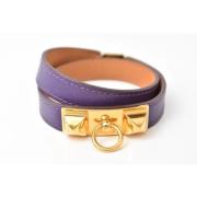 Hermès Vintage Pre-owned Laeder armband Purple, Dam