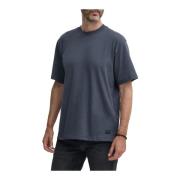 Calvin Klein Svart Bomull T-shirt - Rak passform Black, Herr