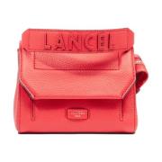 Lancel Röd Ninon Klaff Crossbody Väska Red, Dam