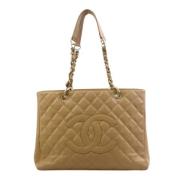 Chanel Vintage Pre-owned Laeder chanel-vskor Beige, Dam