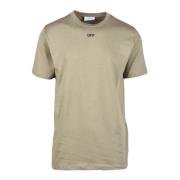 Off White Bomull T-shirt Beige, Herr