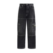 Off White Cargo Jeans med sidofickor Black, Herr