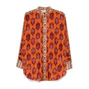 Zimmermann Solnedgång Dolman Skjorta Orange, Dam