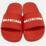 Balenciaga Vintage Pre-owned Gummi sandaler Red, Herr