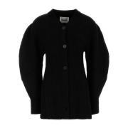 Jil Sander Stilren Svart Ullkofta Black, Dam