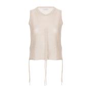 Ermanno Scervino Neutral Ärmlös Topp Beige, Dam