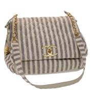 Chanel Vintage Pre-owned Canvas chanel-vskor White, Dam