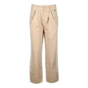 Twinset Bomull Avslappnade Byxor Beige, Dam