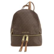 Michael Kors Pre-owned Pre-owned Canvas ryggsckar Brown, Dam