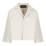 Fabiana Filippi Beige Bomull Siden Blazer Kvinna Beige, Dam