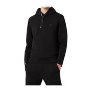 Emporio Armani Hoodie med Micro Logo Jersey Sweatshirt Black, Herr