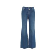 Closed Blå Wide Leg Jeans Chic Logo Blue, Dam