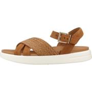 Geox Xand 2S Flat Sandaler Brown, Dam