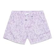 Fedeli Polyester Badshorts med Elastiskt Band Purple, Herr