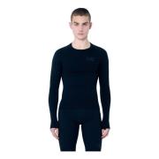 MM6 Maison Margiela Texturerad Crewneck-topp Black, Herr