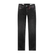 Tramarossa Svarta Bomullsjeans med Avtagbara Initialer Black, Herr