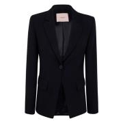 Twinset Elegant Svart Blazer Black, Dam