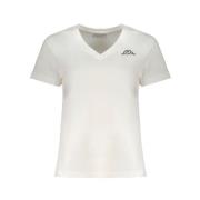 Kappa Bomull T-shirt med brodyr White, Dam