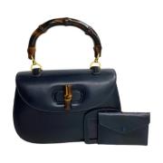 Gucci Vintage Pre-owned Laeder handvskor Blue, Dam