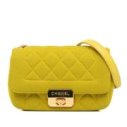 Chanel Vintage Pre-owned Bomull crossbodyvskor Yellow, Dam