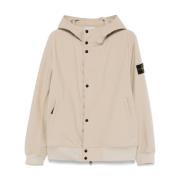 Stone Island Beige Kappor för Män Beige, Herr