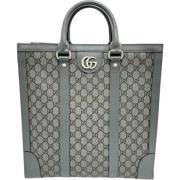 Gucci Vintage Pre-owned Canvas totevskor Gray, Dam