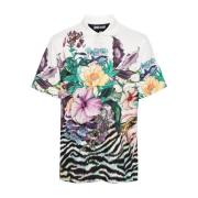 Just Cavalli Short Sleeve Shirts Multicolor, Herr