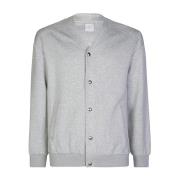 Eleventy Kashmir Bomull Siden Cardigan med knappar Gray, Herr