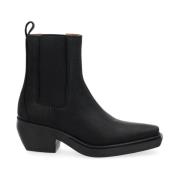 Copenhagen Studios Svart läder Chelsea Texan boot Black, Dam