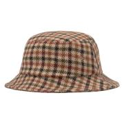 Universal Works Tjock Houndstooth Ullblandning Hatt Brown, Dam