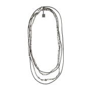 Panicale Diamant Kedja Länk Halsband Gray, Dam