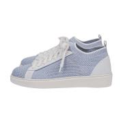 Eleventy Stickad och Mocka Tennissneakers Blue, Herr