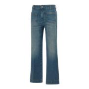 Victoria Beckham Alina Denim Jeans Blue, Dam