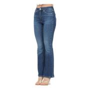 Calvin Klein Jeans Hög Midja Slim Fit Flare Jeans Blue, Dam