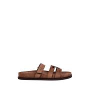 Tory Burch Ines Sportig Slide Sandal Brown, Dam