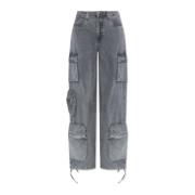 Gestuz Jeans Nynne cargo stil Gray, Dam