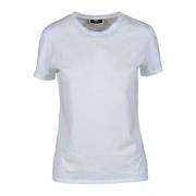 Elisabetta Franchi Bomull T-shirt med unik stil White, Dam