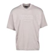 Emporio Armani Bomullst-shirt med stiligt design Beige, Herr