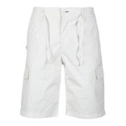 Daniele Alessandrini Grå Bermuda Shorts i Bomullsblandning White, Herr