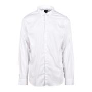 Armani Exchange Lyocell Blandning Stretch Skjorta White, Herr