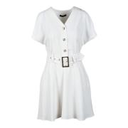 Guess Elegant Damklänning Polyester White, Dam