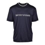 Emporio Armani Lyocell Bomull T-shirt Blue, Herr